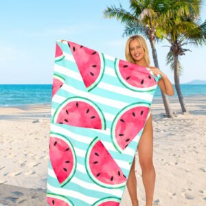 Watermelon Stripe Printed Beach Towel