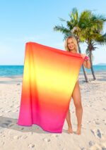 Ombre Pink Printed Beach Towel