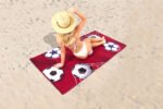 Football Red Printed Beach Towel - Image 4