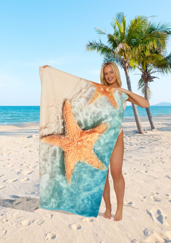 Starfish Printed Beach Towel