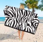 Zebra Skin Printed Beach Towel - Image 3
