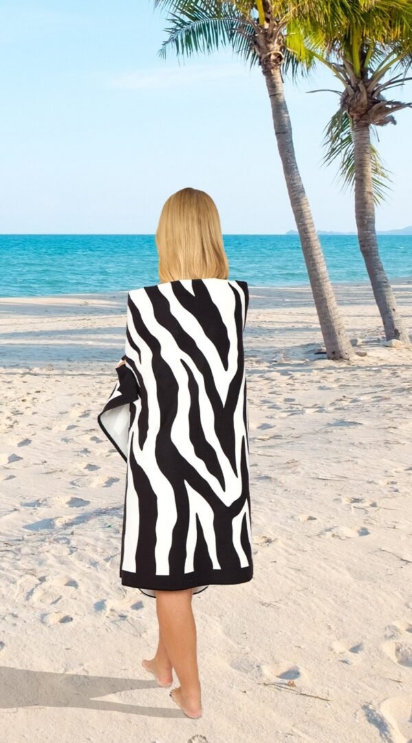 Zebra Skin Printed Beach Towel - Image 5