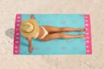 Fun Candy Print Beach Towel - Turquoise - Image 4