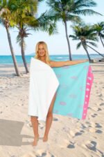 Fun Candy Print Beach Towel - Turquoise - Image 3