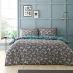 Gertie Teal Printed Duvet Set