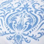 Jacquard Damask Duvet Cover Set - Blue - Image 3