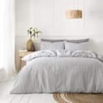 Jacquard Damask Duvet Cover Set – Charcoal - Image 2