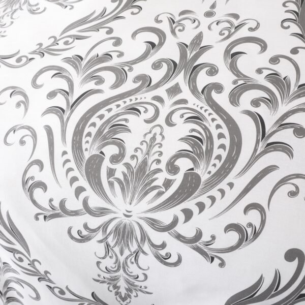 Jacquard Damask Duvet Cover Set – Charcoal - Image 4
