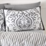 Jacquard Damask Duvet Cover Set – Charcoal - Image 6