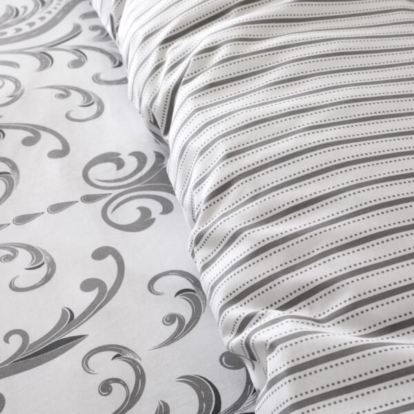 Jacquard Damask Duvet Cover Set – Charcoal - Image 11