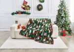 Xmas Flannel Sherpa Printed Throw