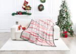 Xmas Flannel Sherpa Printed Throw