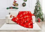 Xmas Flannel Sherpa Printed Throw