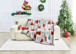 Xmas Flannel Sherpa Printed Throw