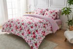 Naomi Pink Printed Duvet Set