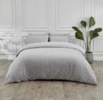 Luxury Textured Duvet Cover Set Grey - Image 2