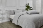 Luxury Textured Duvet Cover Set Grey - Image 3