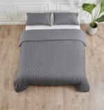 Luxury Textured Duvet Cover Set Charcoal