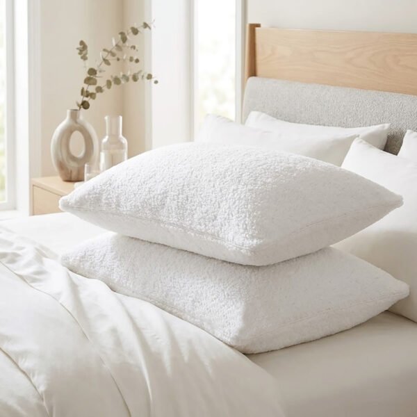 Premium Terry Waterproof Pillow Protector - White