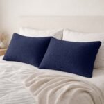 Premium Soft Teddy Fleece Pillows - Navy