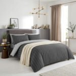 Grid Check Reversible Complete Set - Grey/White