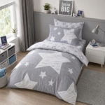 Modern Kids Star Duvet Cover Set - Grey