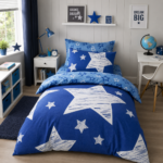 Modern Kids Star Duvet Cover Set - Navy