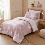 Modern Kids Star Duvet Cover Set - Blush Pink