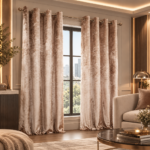 Crushed Velvet Blackout Curtains - Champagne