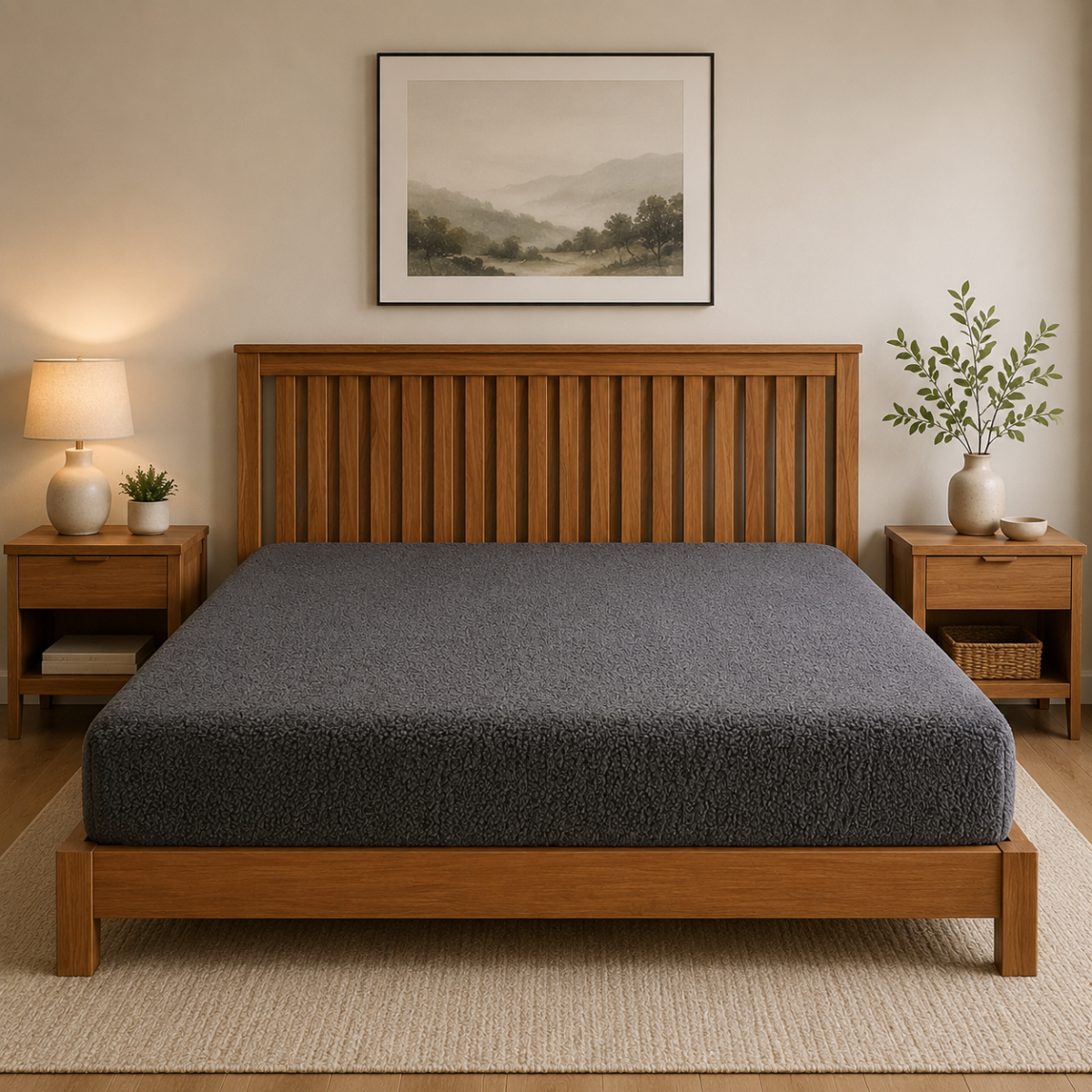 Ultra Soft Teddy Fitted Sheet - Charcoal