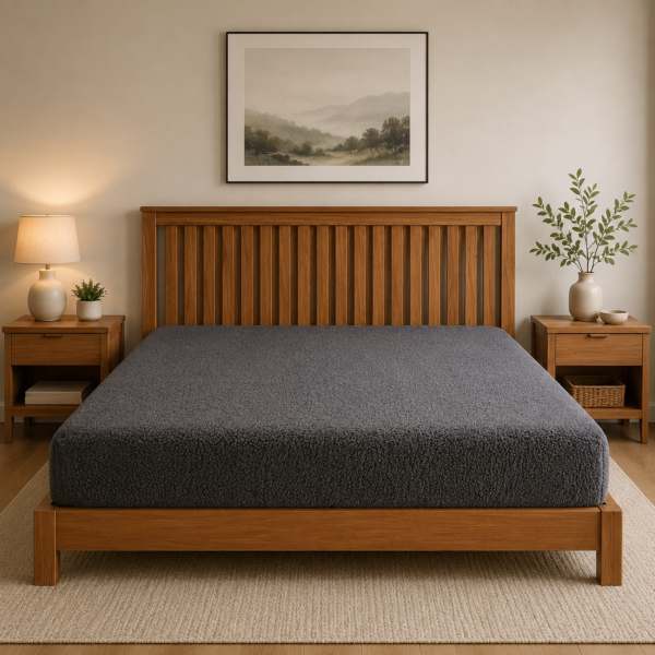 Ultra Soft Teddy Fitted Sheet - Charcoal