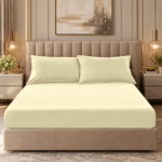 Microfibre Deep Fitted Sheet - Cream
