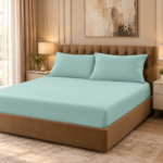 Microfibre Deep Fitted Sheet Duck Egg