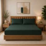 Microfibre Deep Fitted Sheet Dark Green
