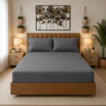 Microfibre Deep Fitted Sheet Charcoal