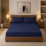 Microfibre Deep Fitted Sheet Navy