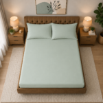 Microfibre Deep Fitted Sheet Sage Green