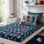 Kids Sneaker Sheet Cover Set - Navy Blue/Grey