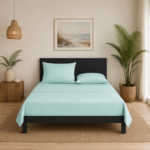 Super Soft Breathable Flat Bed Sheet - Aqua
