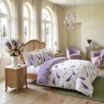 Botanical Leaves Duvet Cover Set Purple