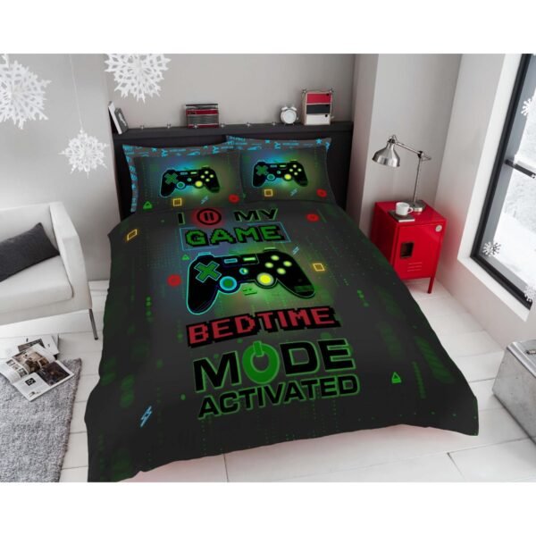 Luxury Gamer Printed Duvet Cover Set - Multi