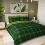 Luxury Forest Check Complete Bedding Set - Green