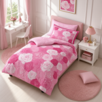 Modern Kids Blossom Duvet Cover Set – Blush Pink