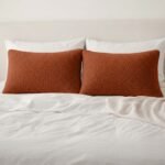 Premium Soft Teddy Fleece Pillows - Burnt Orange - Image 2
