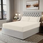 200 Thread Count Fitted Sheet - Cream - Image 4