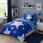 Modern Kids Star Duvet Cover Set - Navy