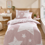 Modern Kids Star Duvet Cover Set - Blush Pink