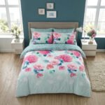 Luxury Floral Complete Bedding Set - Aqua