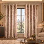 Crushed Velvet Blackout Curtains - Champagne