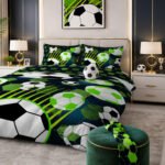 Kids' Sports Football Duvet Cover Set - Green
